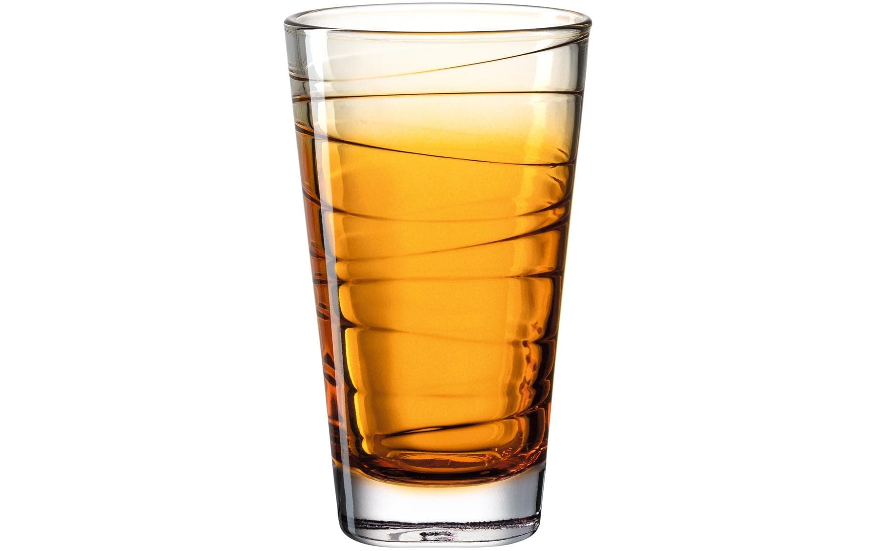 LEONARDO Vario Struttura Trinkglas – 0,28 l, Glas, Orange, spülmaschinenfest, 6 Stück