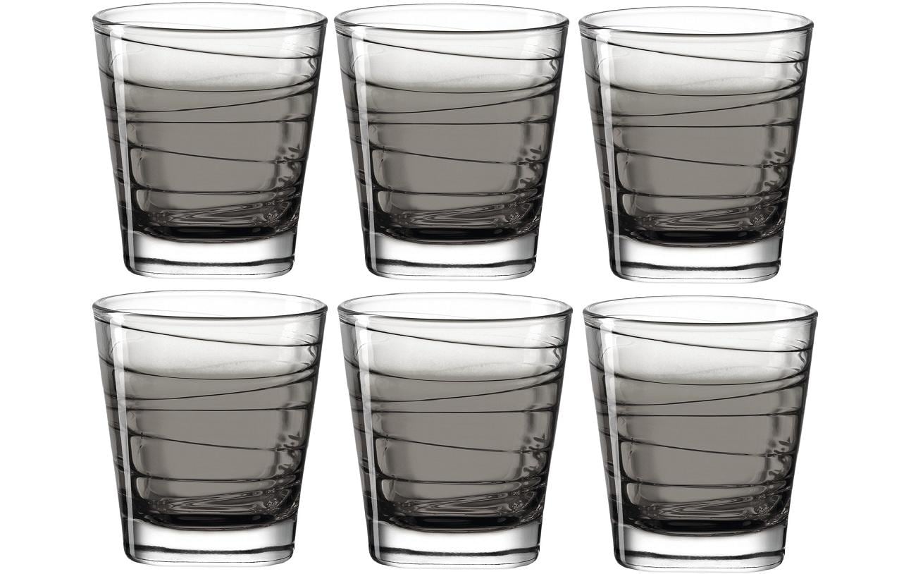 LEONARDO Vario Struttura Trinkglas 250 ml Grau – Spülmaschinenfest