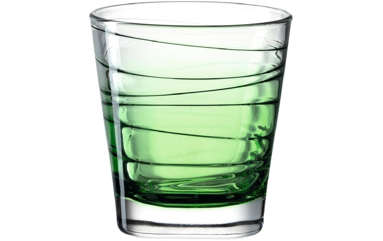 Leonardo Vario Struttura Trinkglas – 0,25 l, Glas, Grün, spülmaschinenfest, 6 Stück