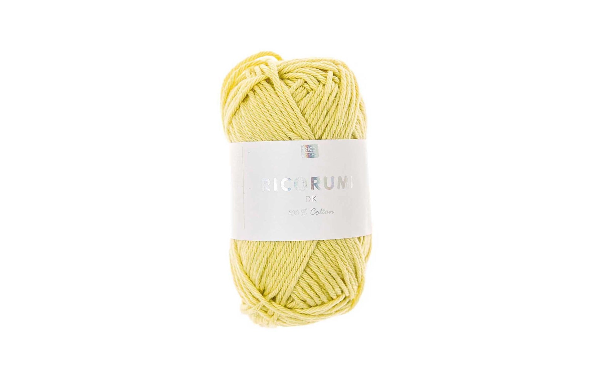 Rico Design Creative Ricorumi DK Wolle Hellgelb – 25 g, 57,5 m, Baumwolle, Nadel 3 mm, 1 Stk.