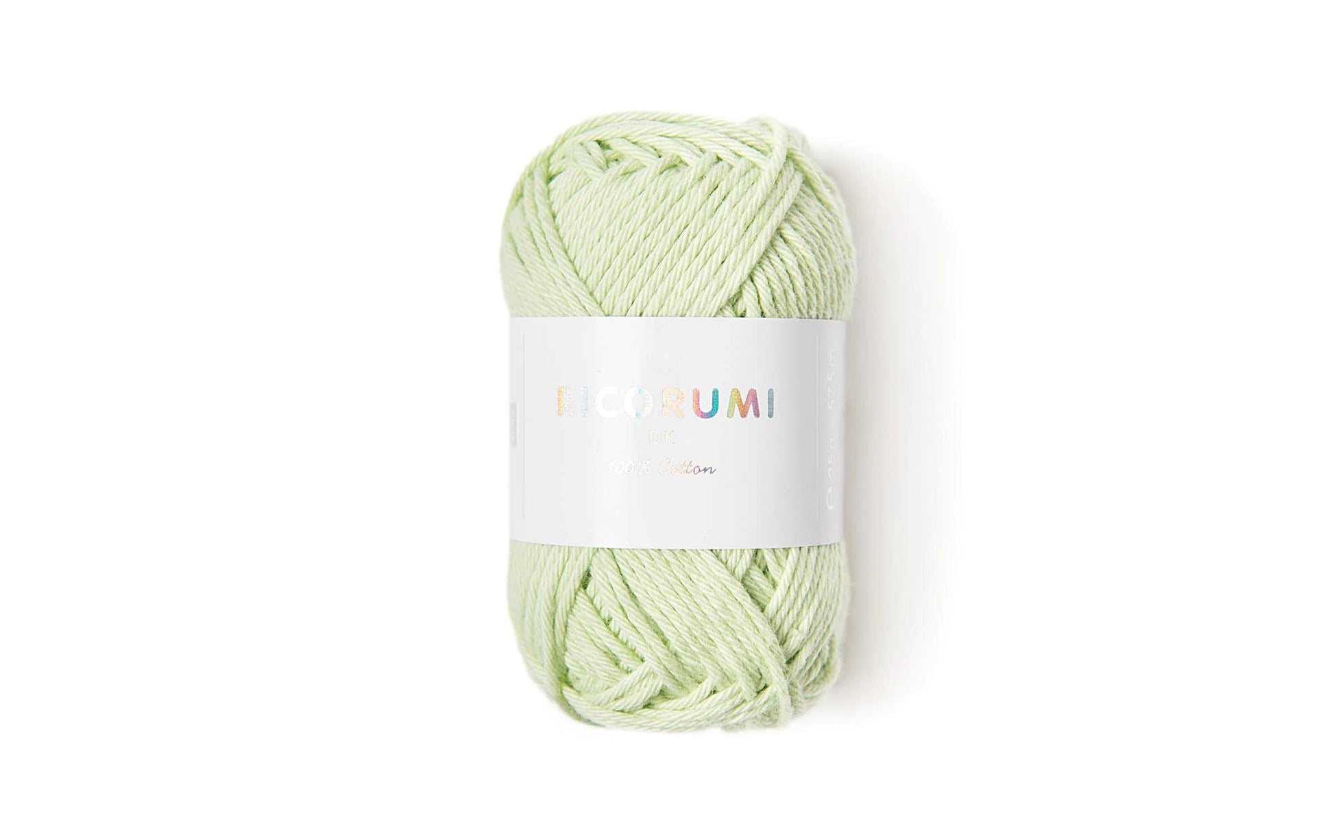 Rico Design Creative Ricorumi DK Wolle Hellgrün – 100% Baumwolle, 25 g, 57,5 m, Nadel 3 mm, 1 Stk.