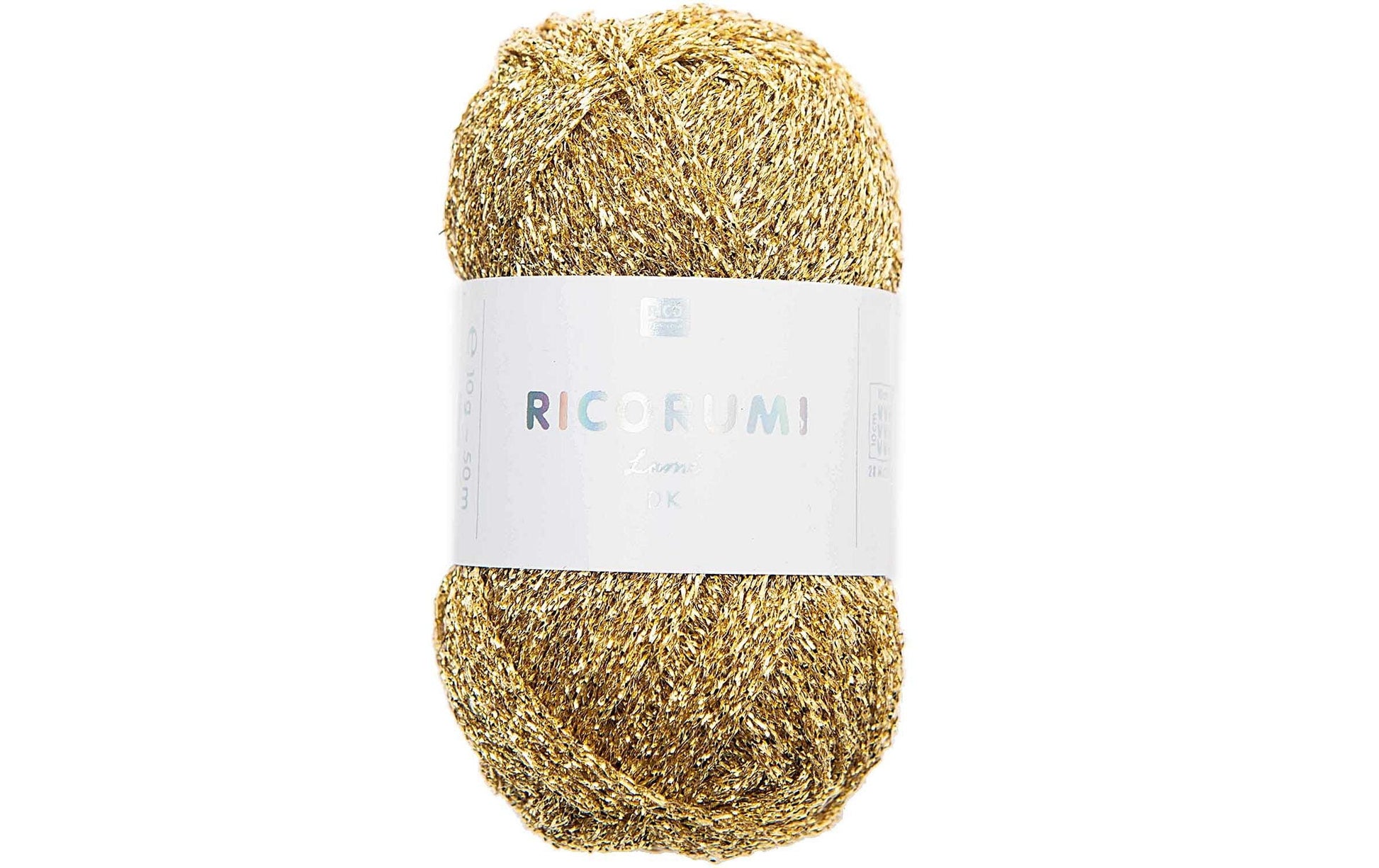 Rico Design Creative Ricorumi Wolle Gold – 10 g, 50 m, 62% Polyester/38% Polyamid, Nadel 3 mm, 1 Stk.
