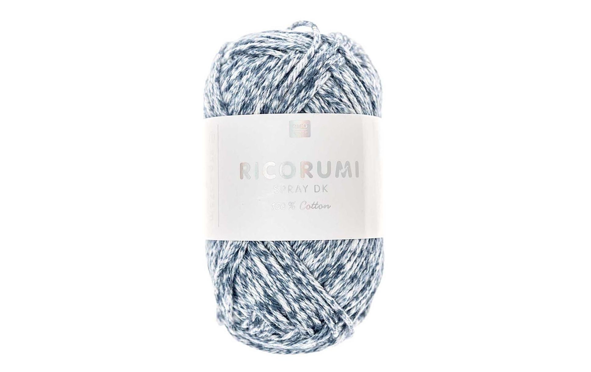 Rico Design Creative Ricorumi Spray Garn Blau – 25 g, 57,5 m, Nadel 3 mm, 100% Baumwolle, 1 Stk.