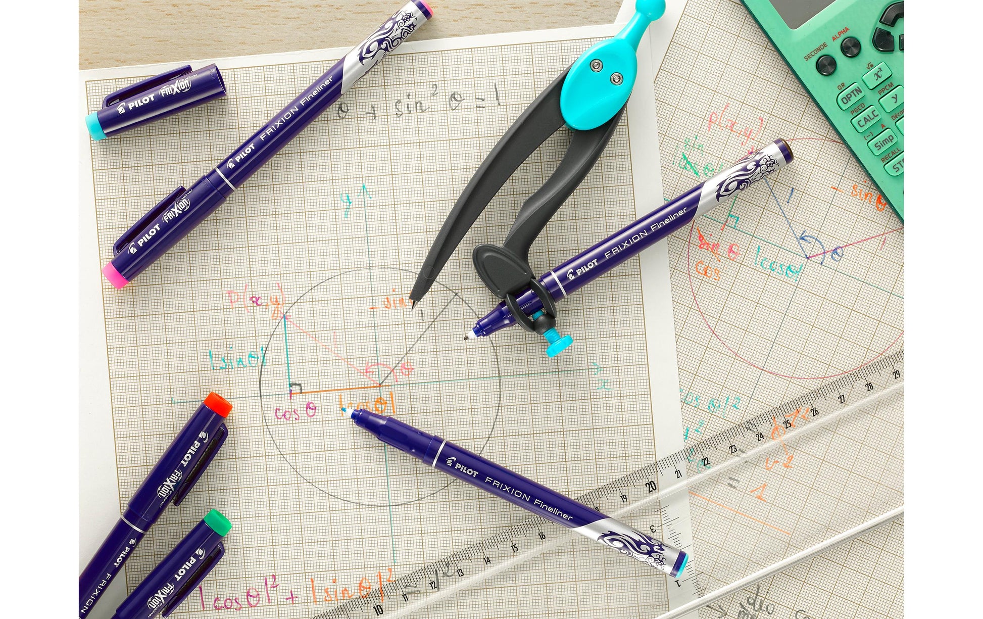 Pilot FriXion Set2Go Fineliner – 8er-Set 1,3 mm – 8 Farben, sortiert