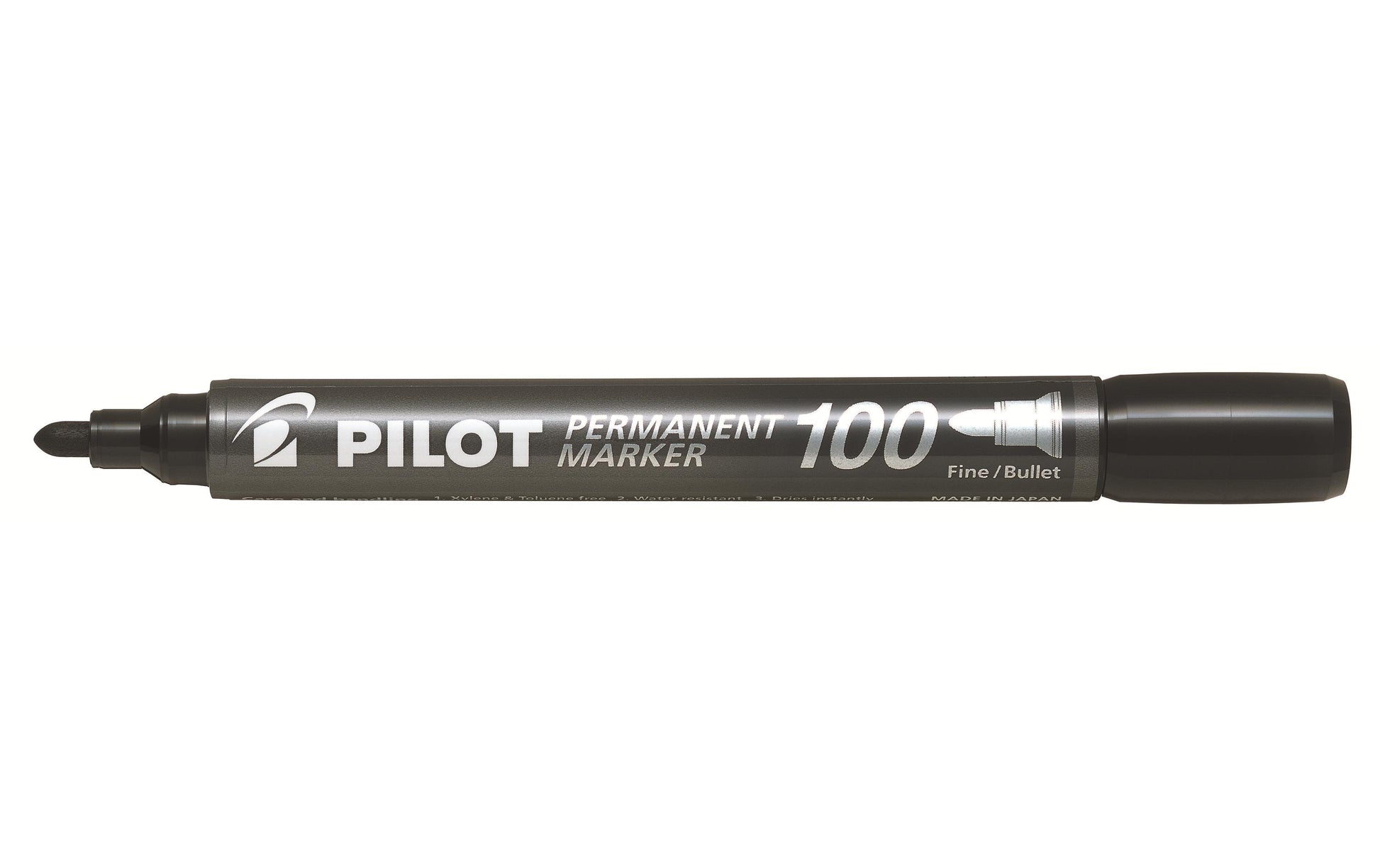 Pilot 100 XL Permanentmarker – Rundspitze 1 mm – Schwarz – 20er-Pack – Für Papier