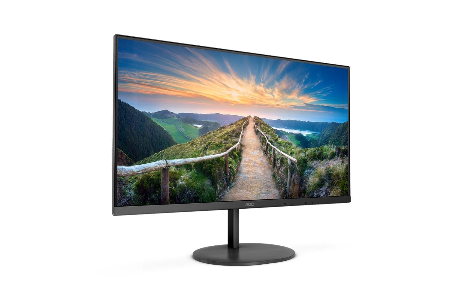 AOC Q24V4EA – Monitor, 23,8", 250 cd/m², Adaptive Sync, Integrierte Lautsprecher, VESA 100 × 100, Schwarz
