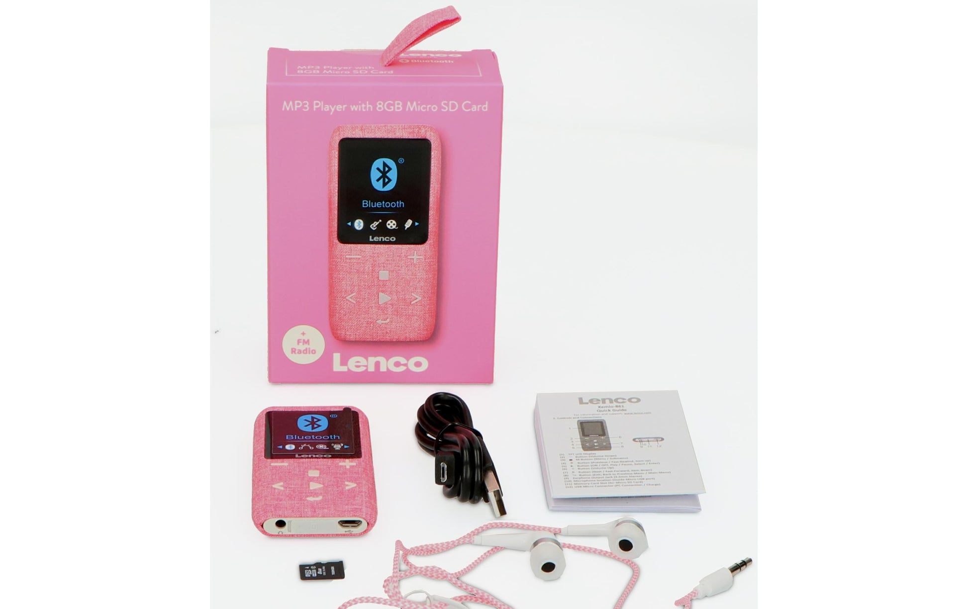 Lenco Xemio-861 – Hi-Res-Player, 8 GB, Bluetooth, UKW – Rosa