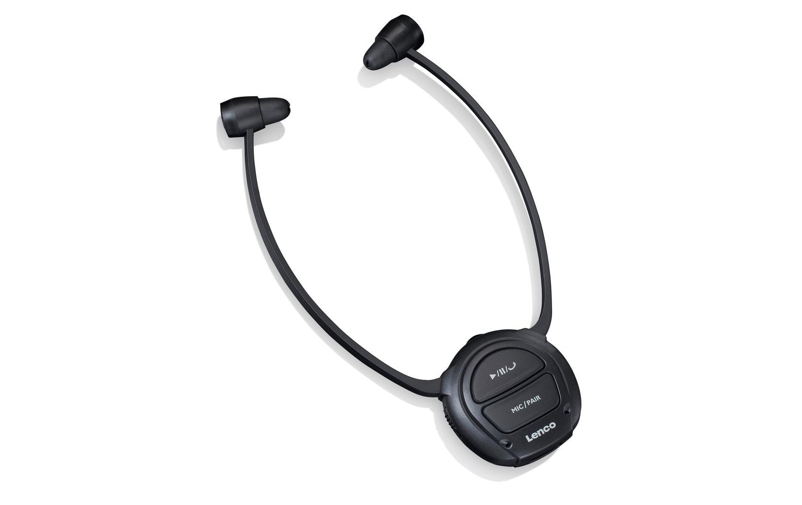 Lenco HPW-400 In-Ear Kopfhörer – Stereo, Kabel + BT, Schwarz