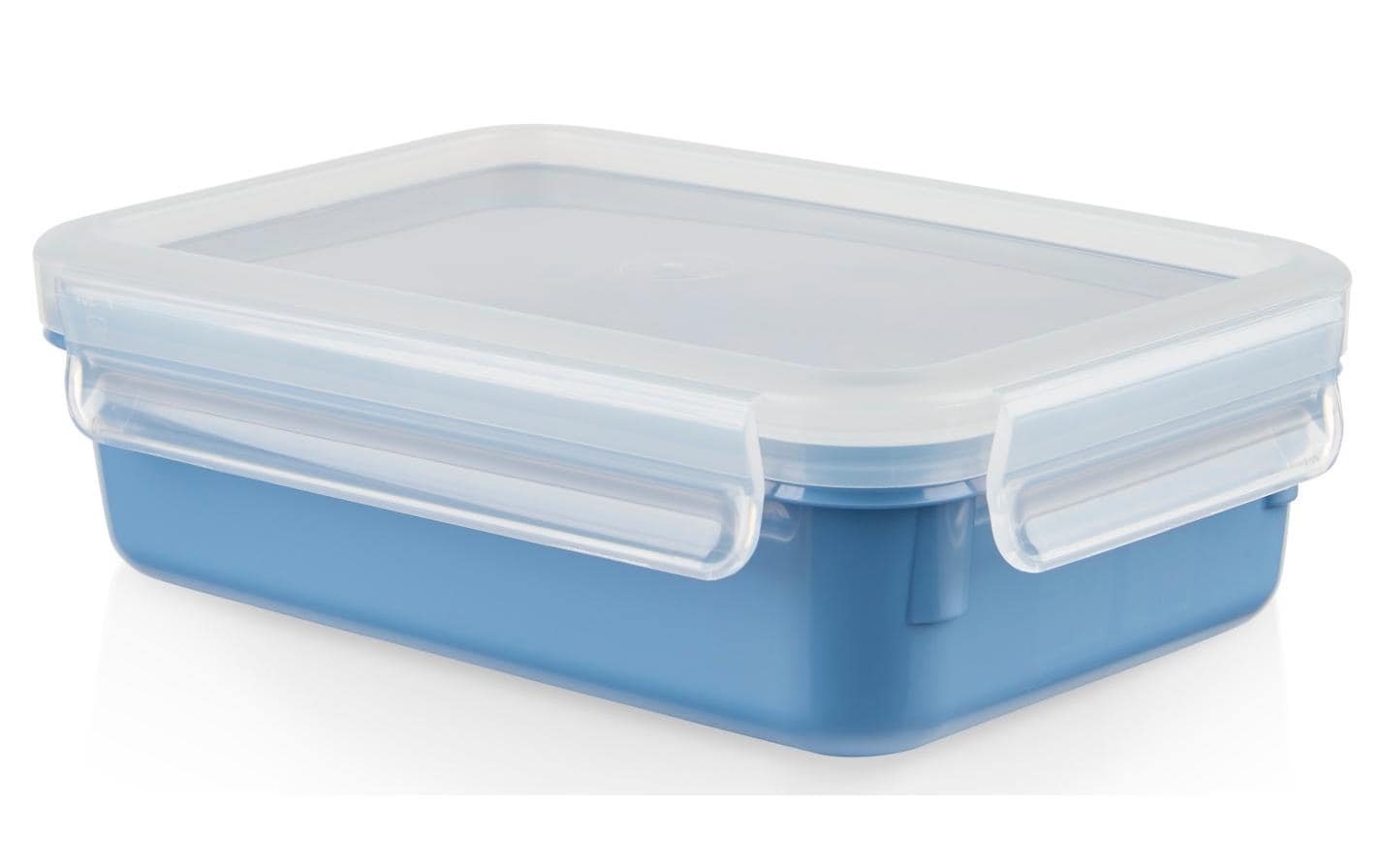 Emsa – Vorratsdose 800 ml, 19,5 × 13,3 × 5,8 cm, Polypropylen (PP)/Thermoplastisches Elastomer (TPE), Blau
