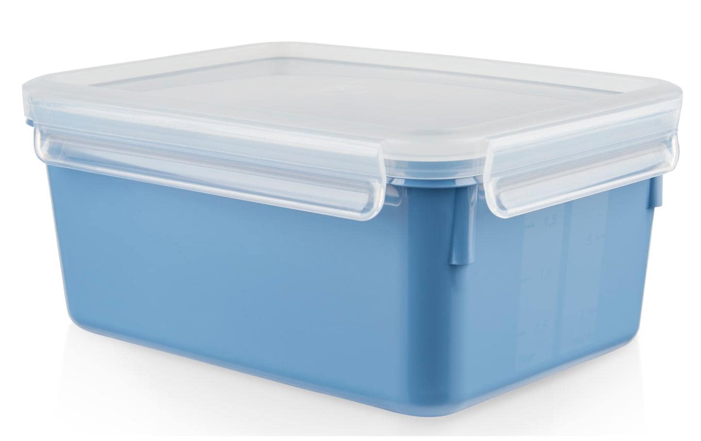 EMSA Vorratsdose 2,2 l, 22,5 × 16,3 × 9,9 cm, Polypropylen (PP)/Thermoplastisches Elastomer (TPE), Blau