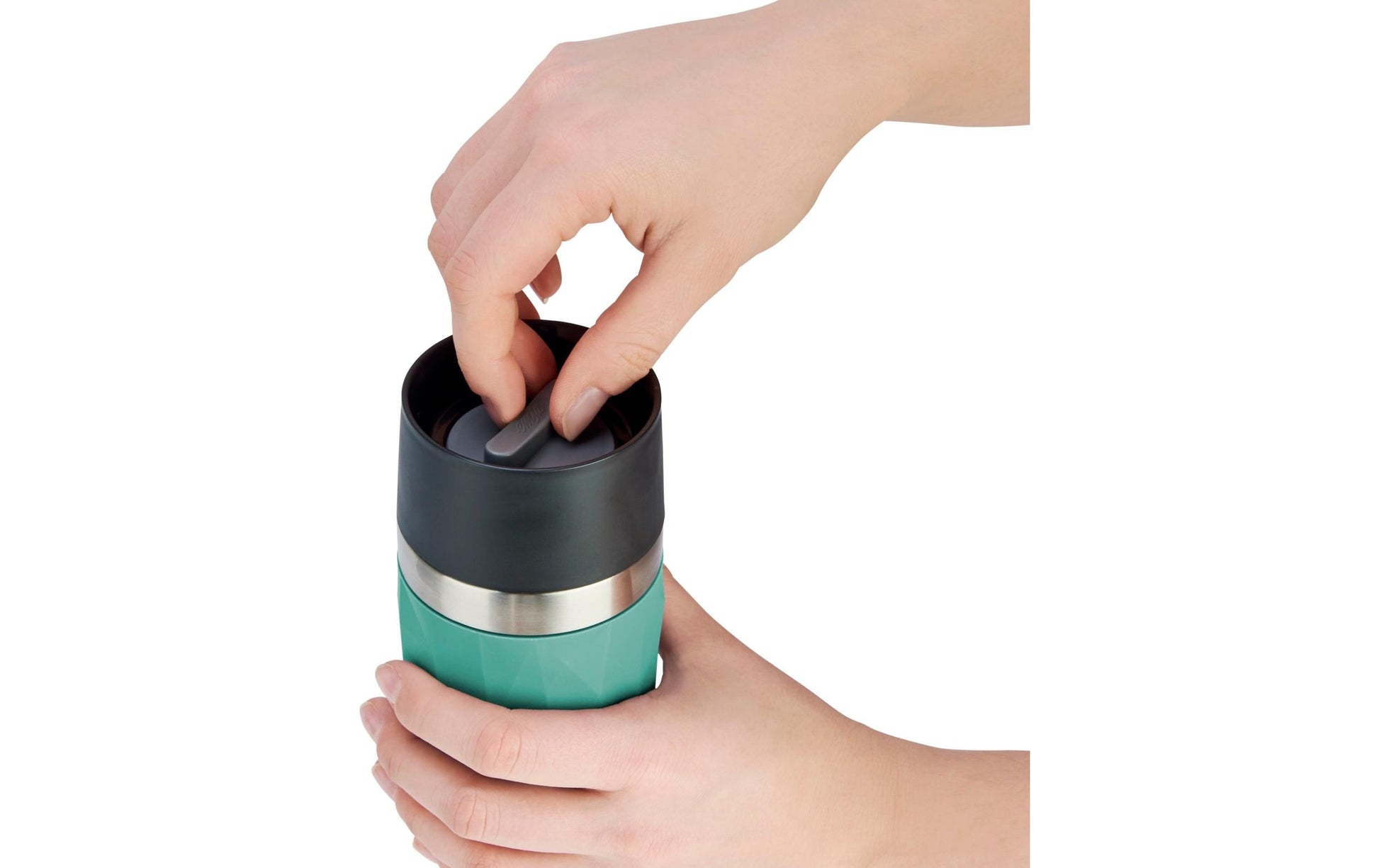 EMSA Travel Mug Compact Thermobecher 300 ml – doppelwandig, Edelstahl, grün