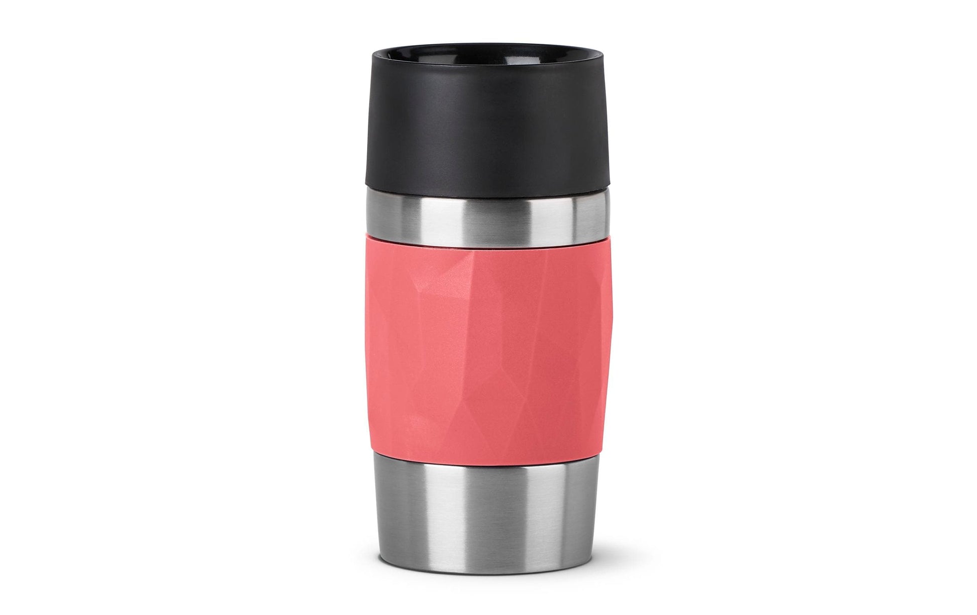 EMSA Thermobecher Travel Mug Compact – 3 dl – Edelstahl, isoliert, auslaufsicher, spülmaschinenfest – Rot