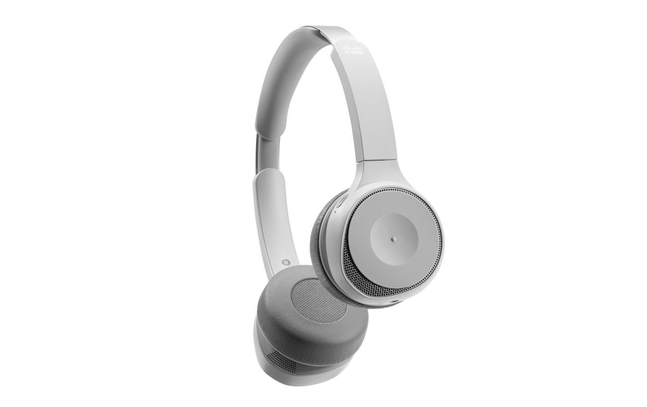 Cisco 730 – Duo Headset (On-Ear) – USB-A, Wireless, inkl. Ständer – Platin