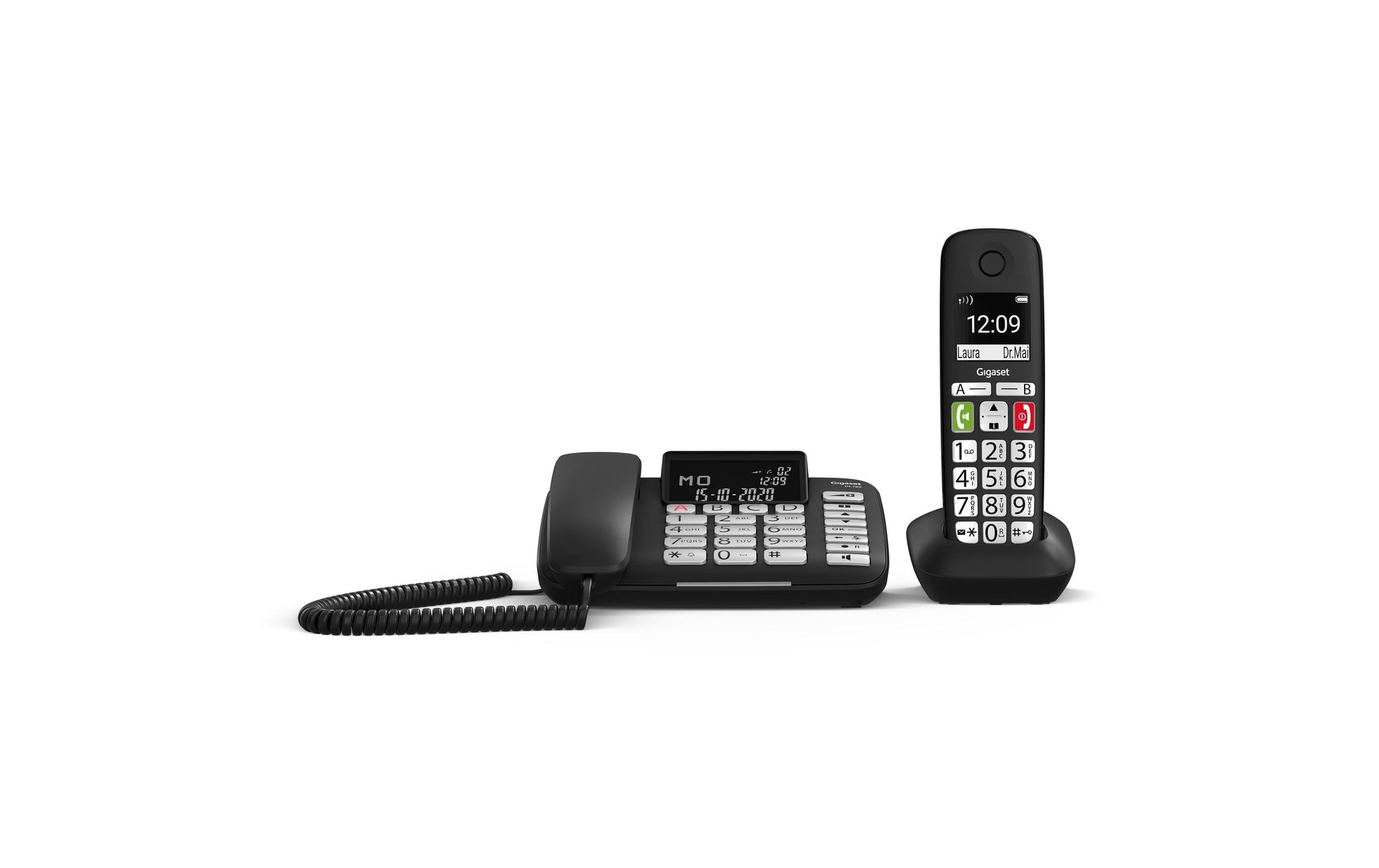 Gigaset DL780 Plus – DECT-Telefon, Seniorentelefon, Freisprecheinrichtung, 99 Einträge, Schwarz