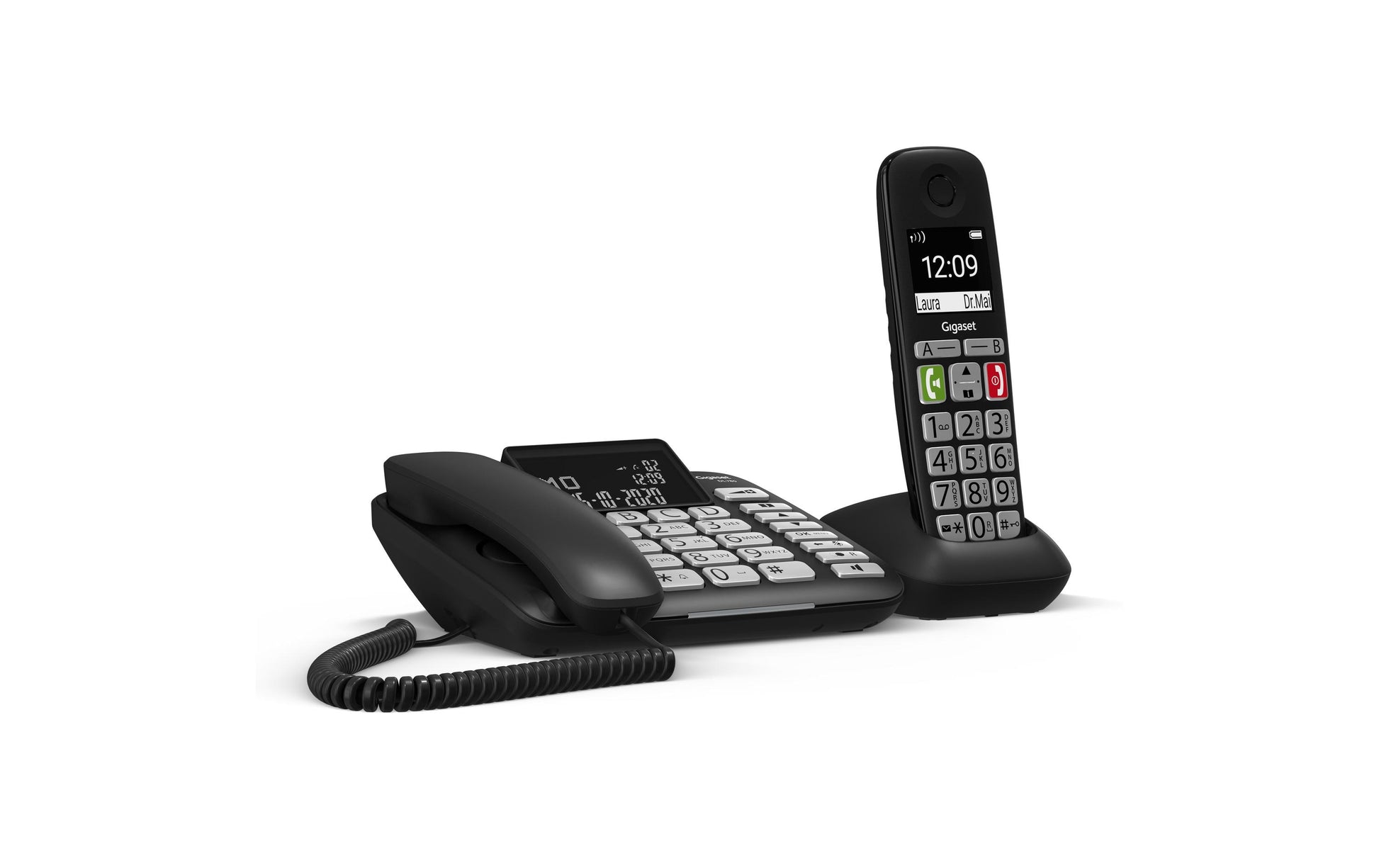 Gigaset DL780 Plus – DECT-Telefon, Seniorentelefon, Freisprecheinrichtung, 99 Einträge, Schwarz