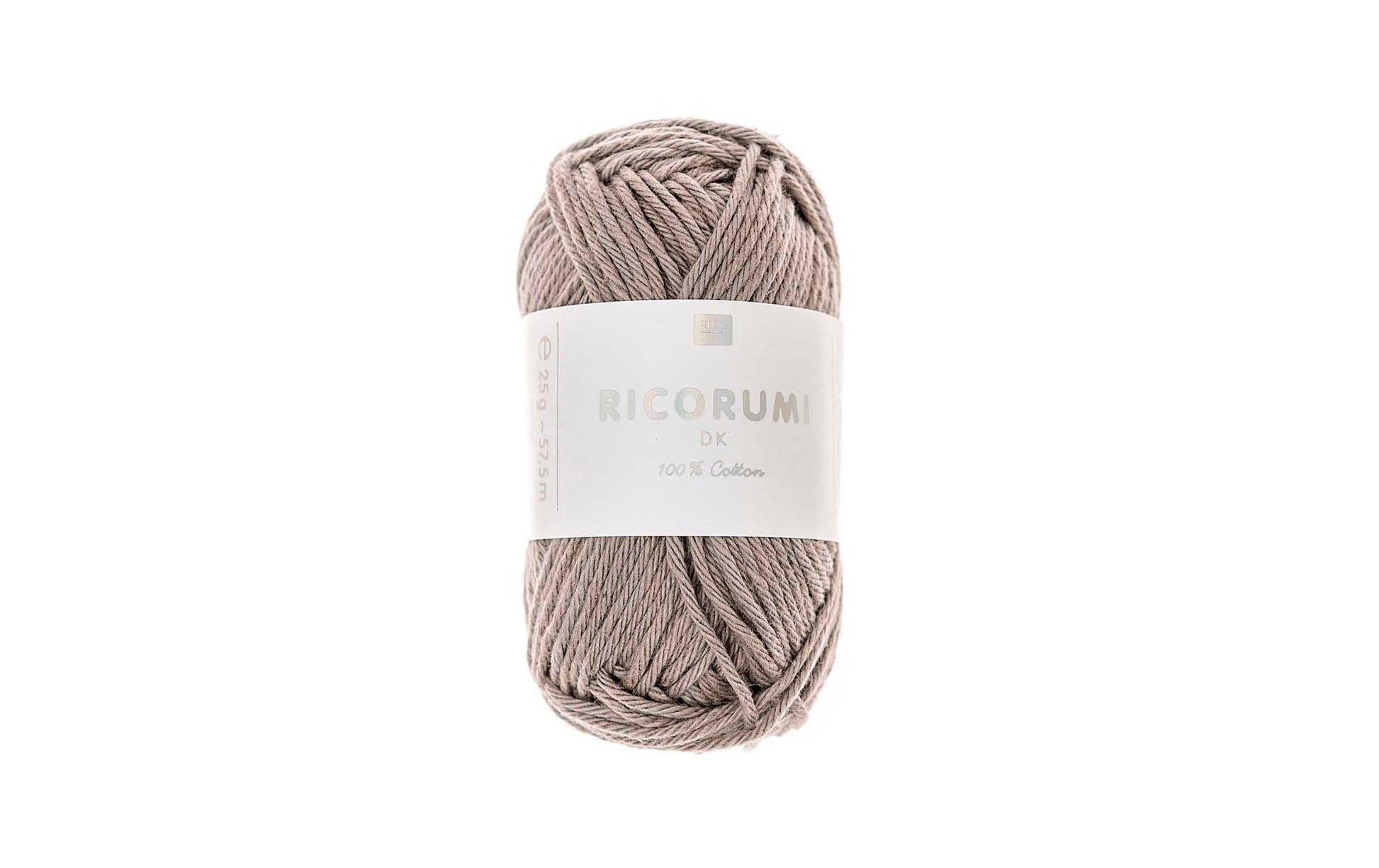 Rico Design Creative Ricorumi DK Garn Grau – 25 g, 57,5 m, 100% Baumwolle, Nadel 3 mm