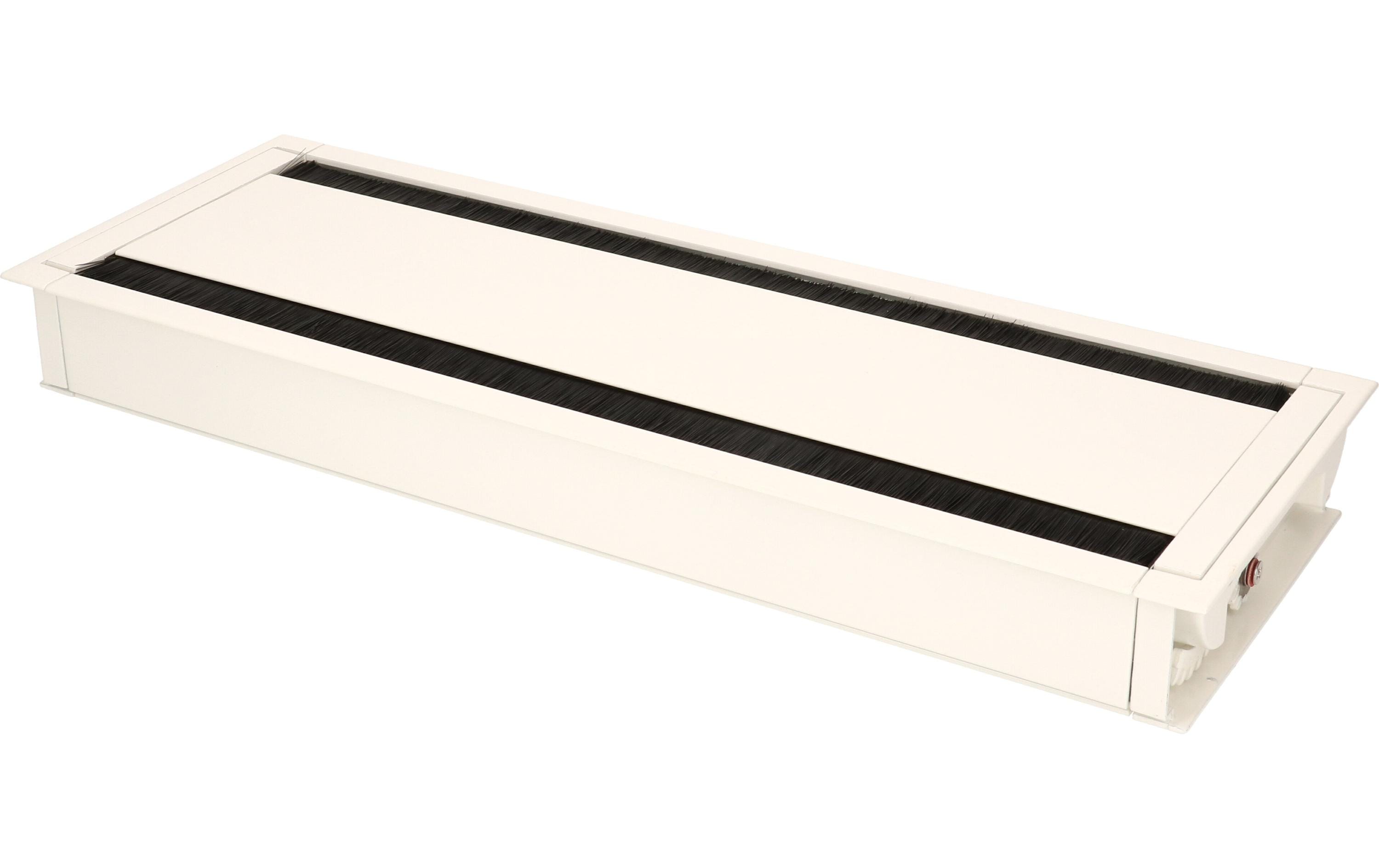 Bachmann Einbaurahmen für Steckerleisten, weiss, Aluminium, 420 mm × 150 mm