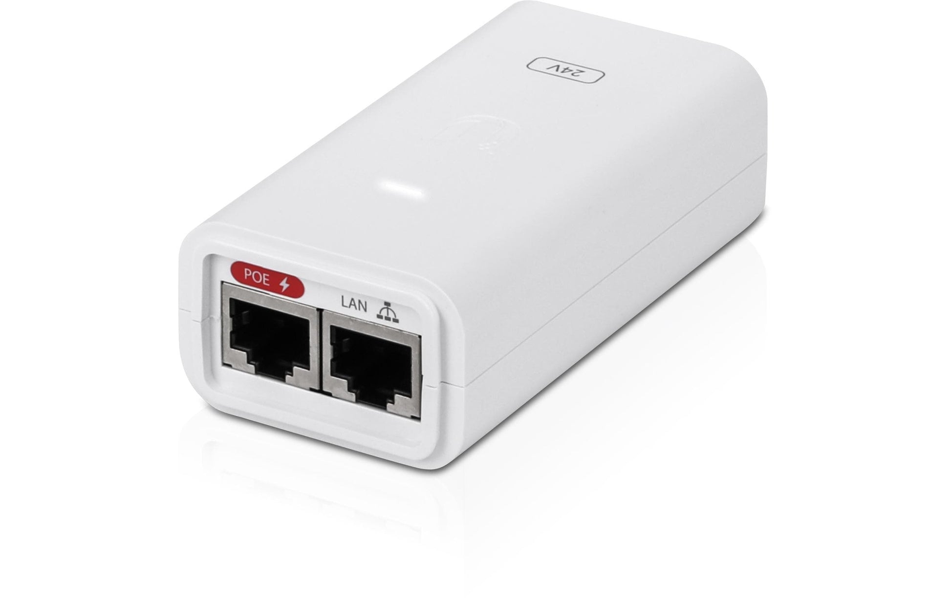 Ubiquiti POE-24-12W-WH PoE-Injektor 12 W – 24 V – RJ-45×2 – für PoE-Geräte – weiss
