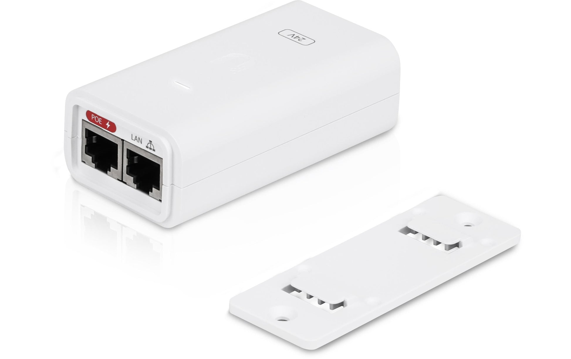 Ubiquiti POE-24-24W-G-WH PoE-Injektor 24 W – Gigabit Ethernet, RJ-45×2, 24 V – weiss
