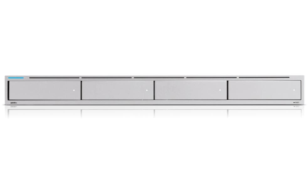 Ubiquiti UNVR NVR – 4 Einschübe für 2,5"/3,5" HDD, für bis zu 15 4K-Kameras oder 50 1080p-Kameras
