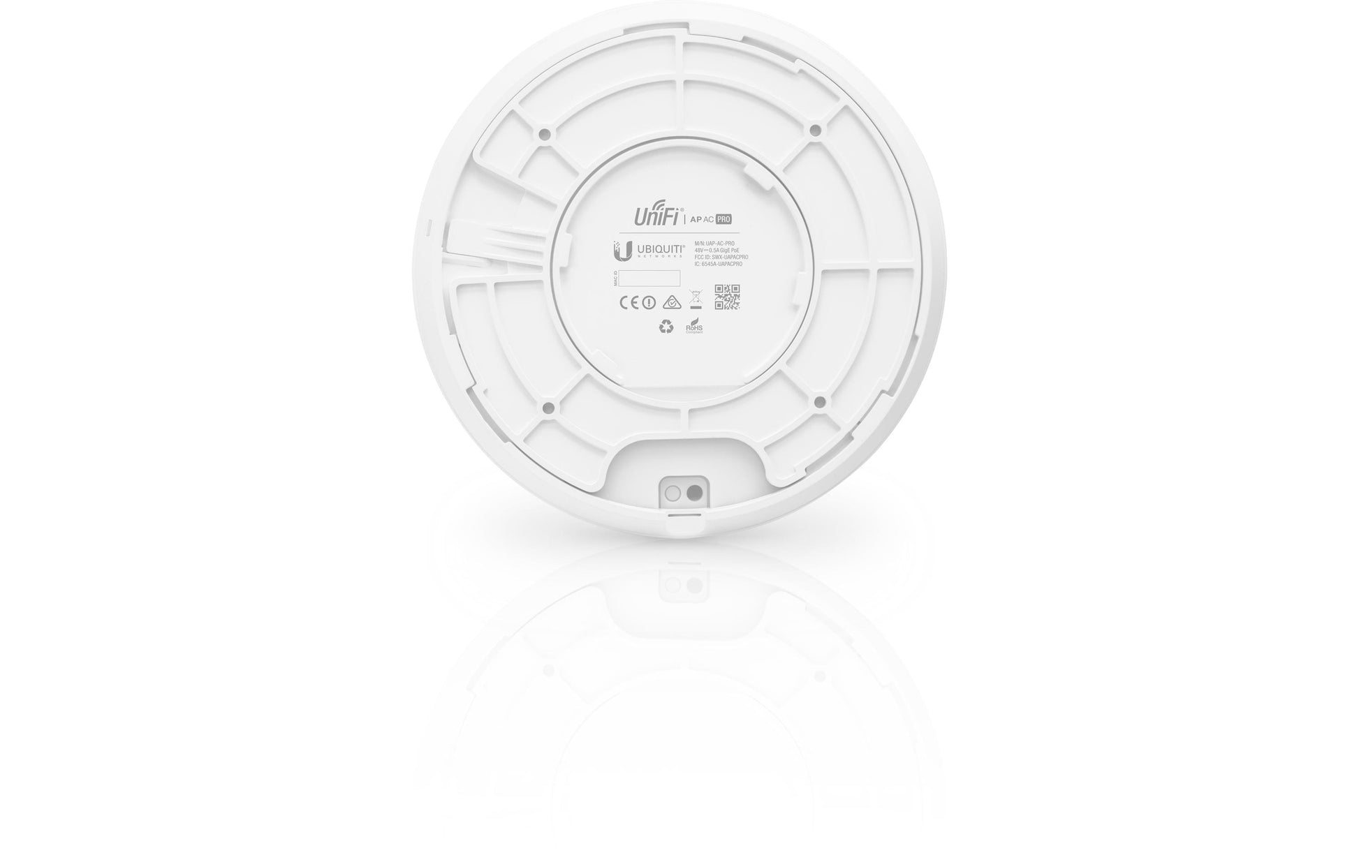 Ubiquiti UniFi UAP-AC-PRO – Wi-Fi 5 Access Point, Dual-Band (2,4/5 GHz), 1300 Mbit/s, 2× GbE, PoE, Weiss