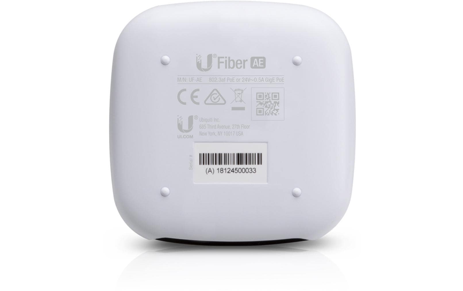 Ubiquiti UF-AE Medienkonverter SFP zu RJ-45 – 1 Gbit/s, SFP/SFP+, 24V Passive PoE – Schwarz