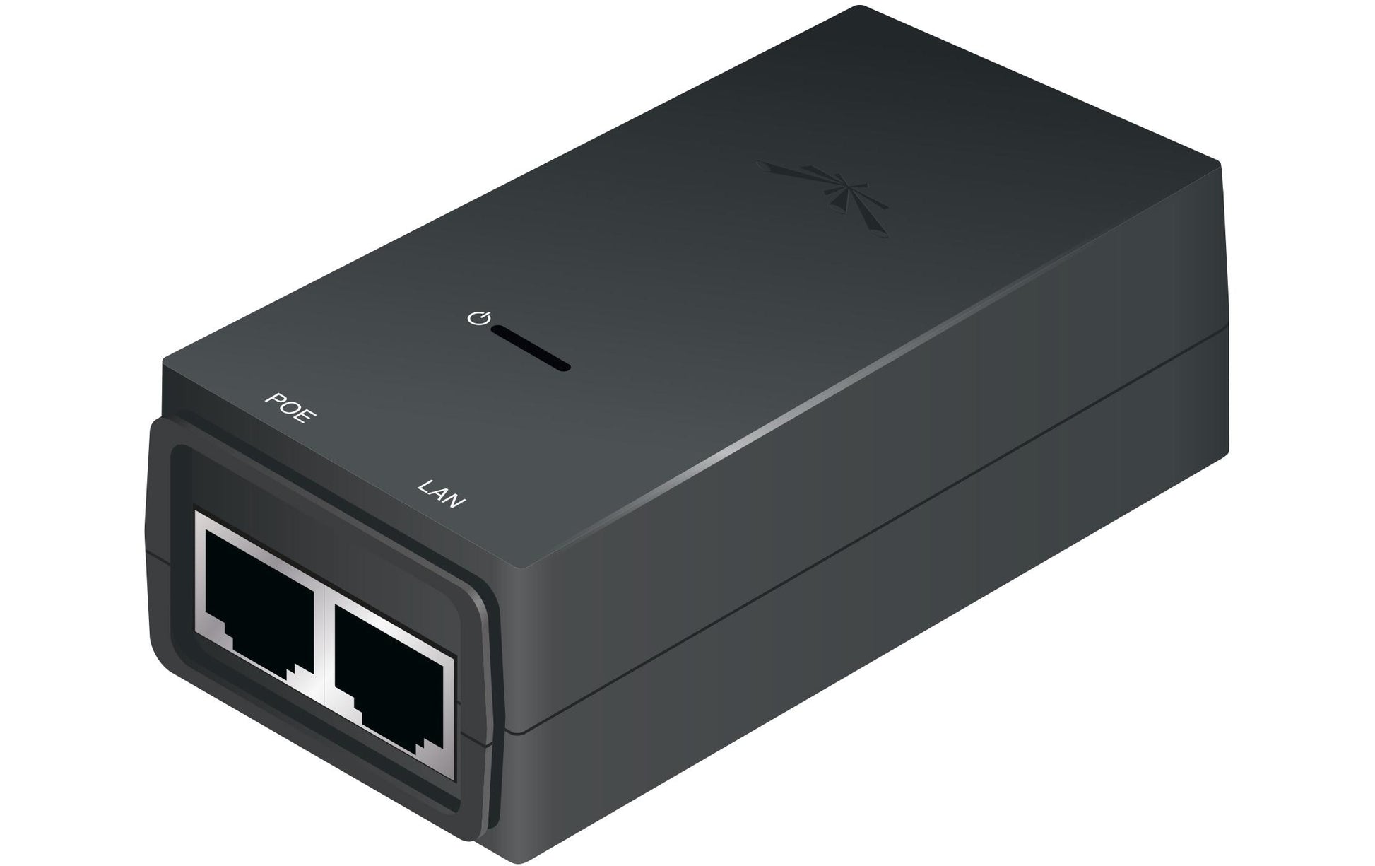Ubiquiti POE-24-12W PoE-Injektor 24 V/12 W – RJ-45×2 (1 In/1 Out) – Eingang 100–240 V, 50/60 Hz – Schwarz
