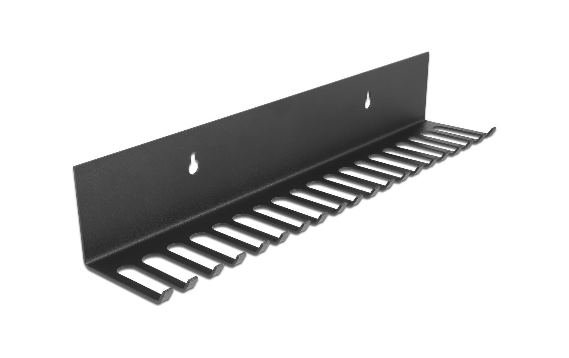 DeLOCK Kabelhalter, 19 Ringe, 318×65×55 mm, Ø bis 8 mm – Schwarz
