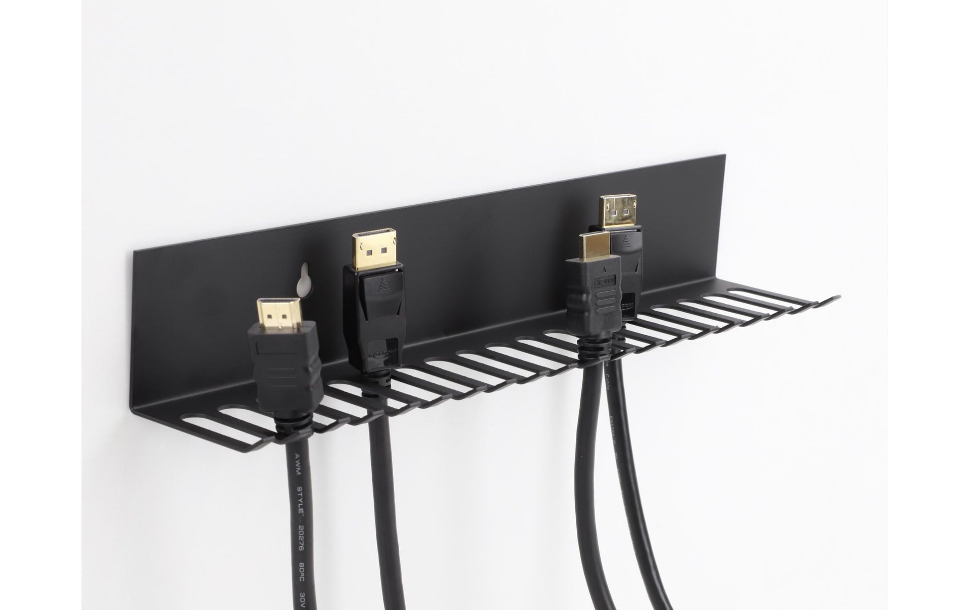 DeLOCK Kabelhalter, 19 Ringe, 318×65×55 mm, Ø bis 8 mm – Schwarz