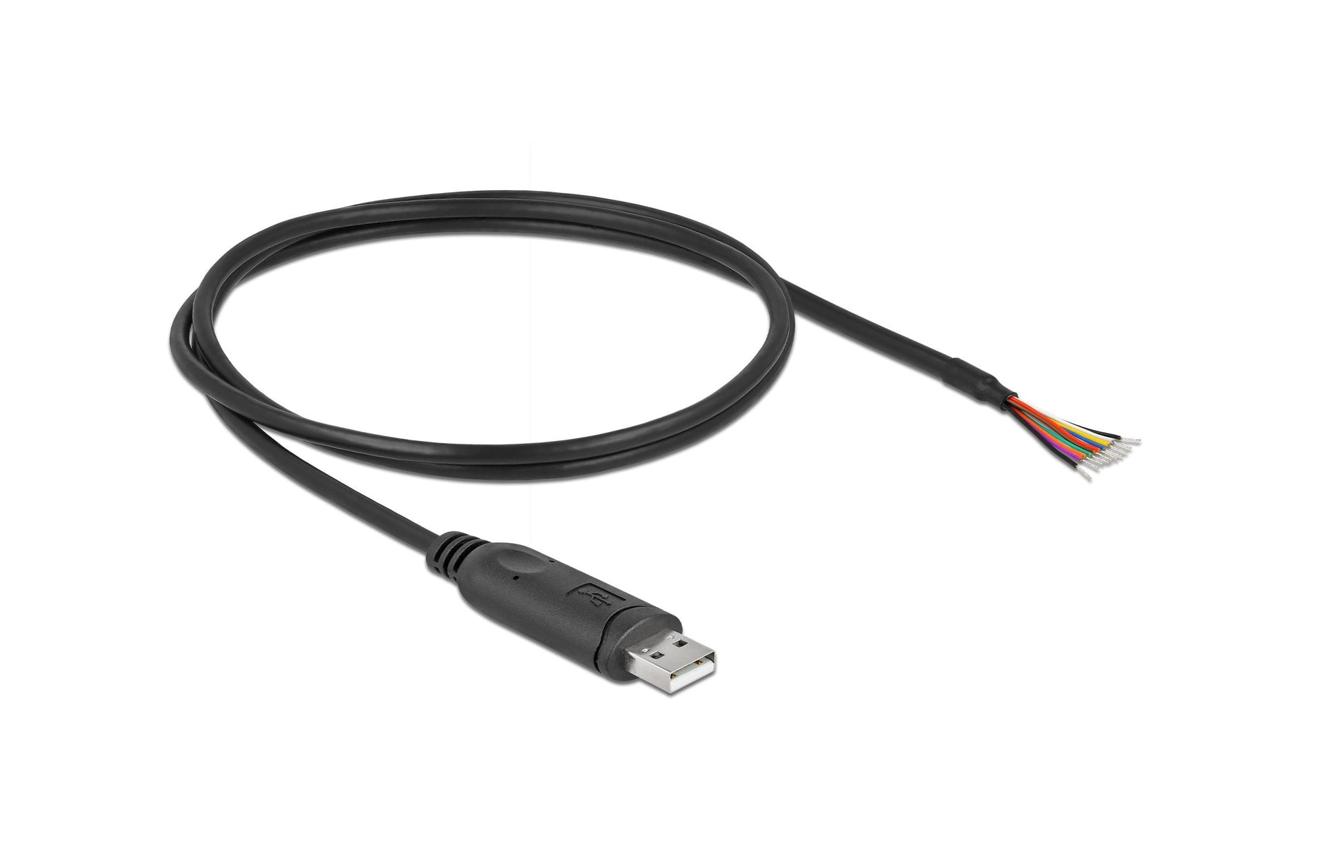 DeLOCK Adapterkabel USB-A zu RS-232 – USB 2.0 (480 Mbit/s), 1 m, Schwarz