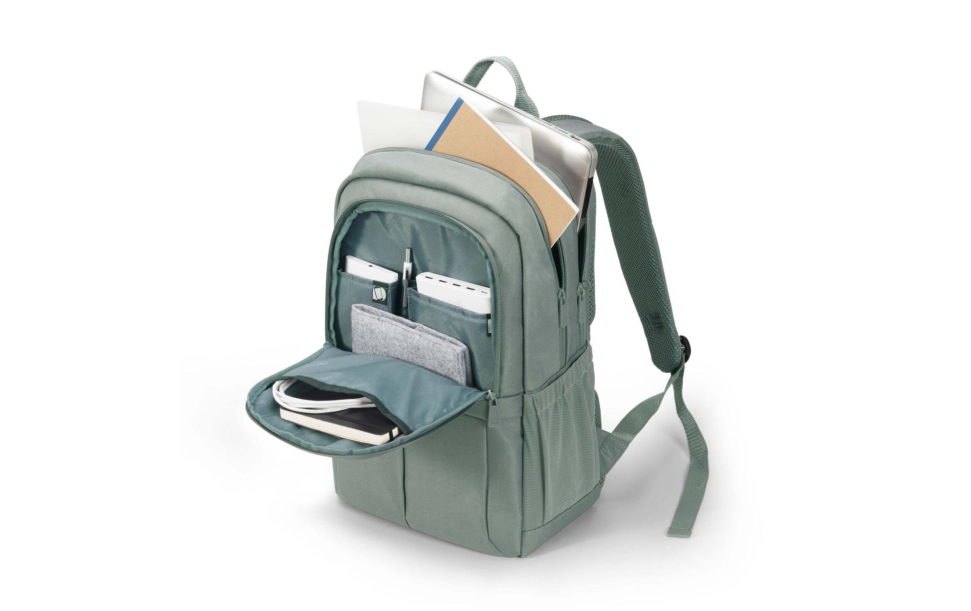 DICOTA Eco SCALE – Notebook-Rucksack – für 15,6" Notebook, 19,5 l, rPET, grau
