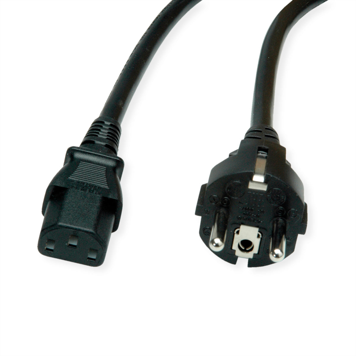VALUE Netzkabel – Schuko (Typ E/F) – IEC C13, 1,8 m, 250 V/10 A, schwarz