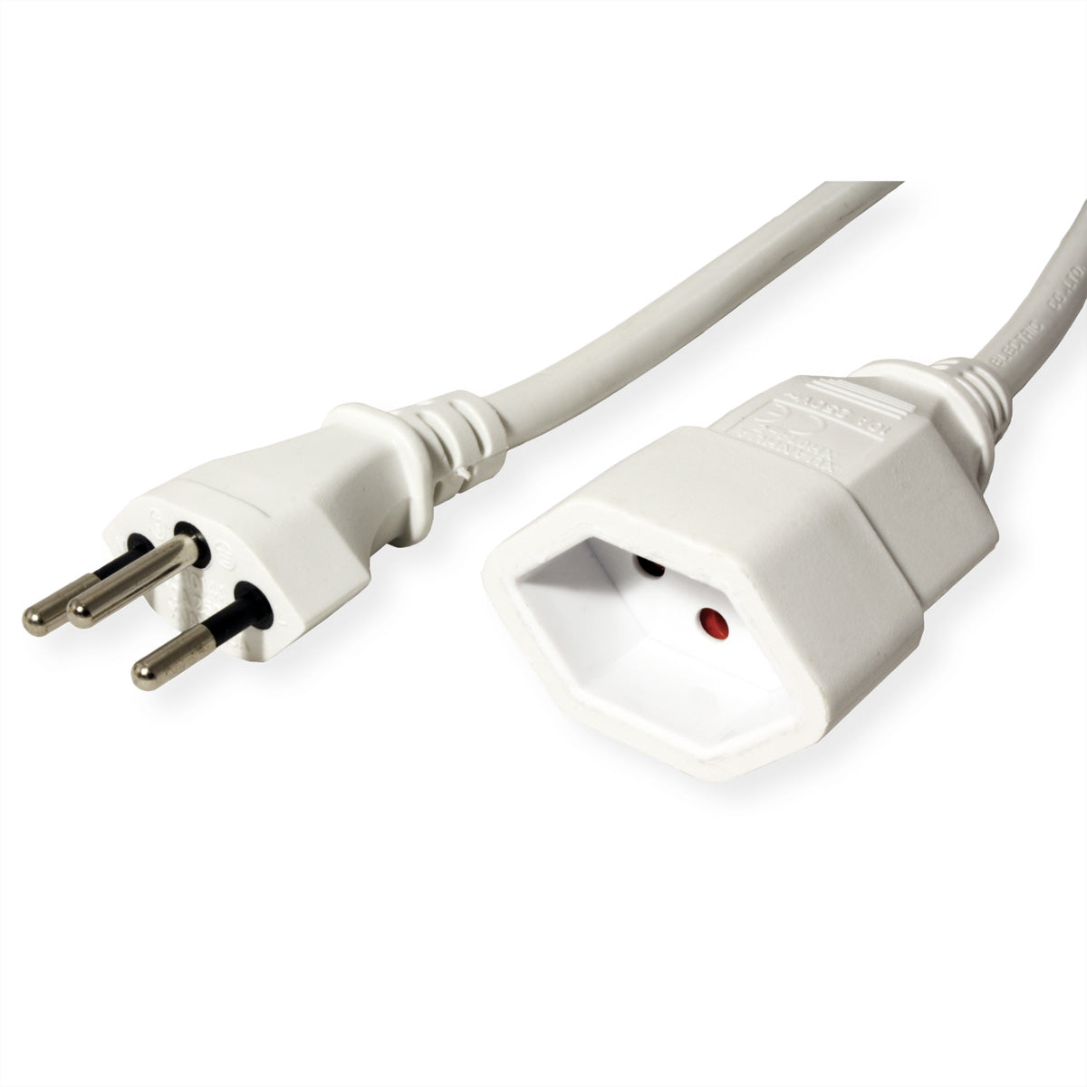 VALUE Verlängerungskabel – T12–T13, 5 m, 3×1,5 mm², weiss