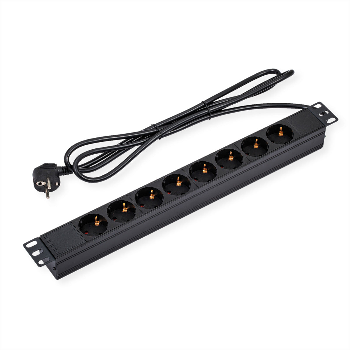 VALUE Rack-PDU 1 HE – 8× Schuko (Typ F), Schuko (CEE 7/7), 250 V/16 A, 1,8 m