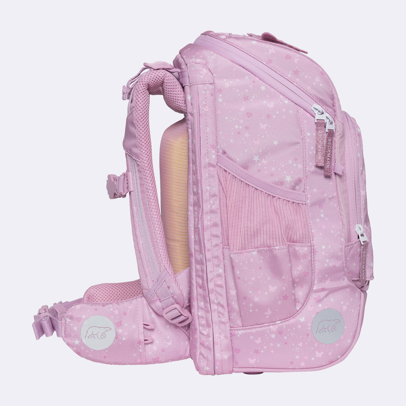 Beckmann Schulrucksack Active Air Flx – 6-teilig – Rosie – 26,0 × 39,0 × 22,0 cm