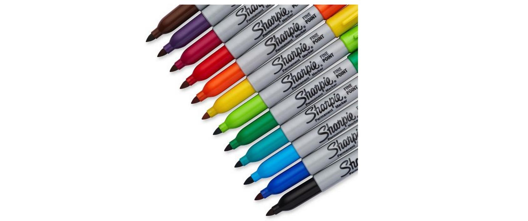 Sharpie Electro Pop Permanentmarker – Rundspitze 1 mm – Mehrfarbig – 24er-Pack