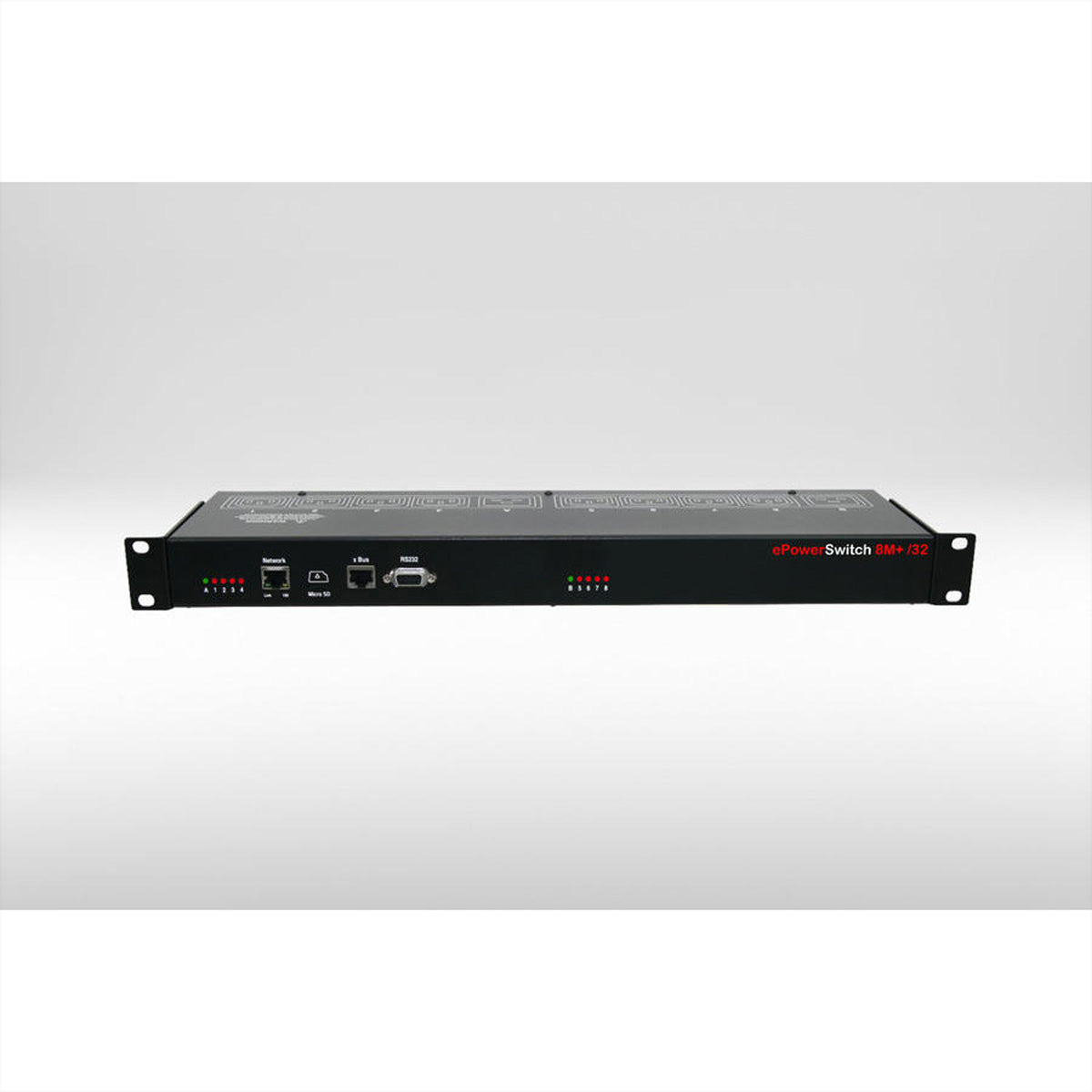 Neol Rack-Zugangsmodul – 230 V, 16 A – 2× C14 IN, 8× C13 OUT – Rackmontage, Schwarz – ePowerSwitch 8 M+/32