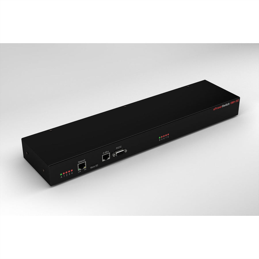 Neol Rack-Zugangsmodul – 230 V, 16 A – 2× C14 IN, 8× C13 OUT – Rackmontage, Schwarz – ePowerSwitch 8 M+/32