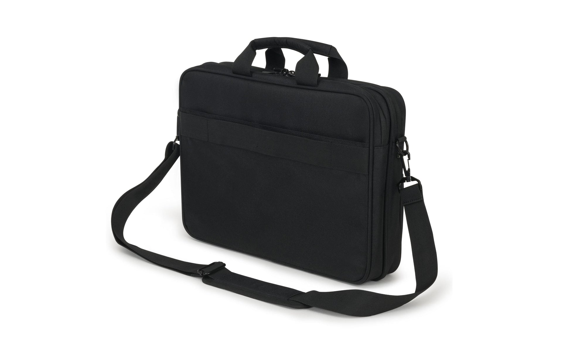 DICOTA Eco Top Traveller SCALE Notebook-Tasche bis 15,6" – Trolley-Band, aus recyceltem PET – Schwarz