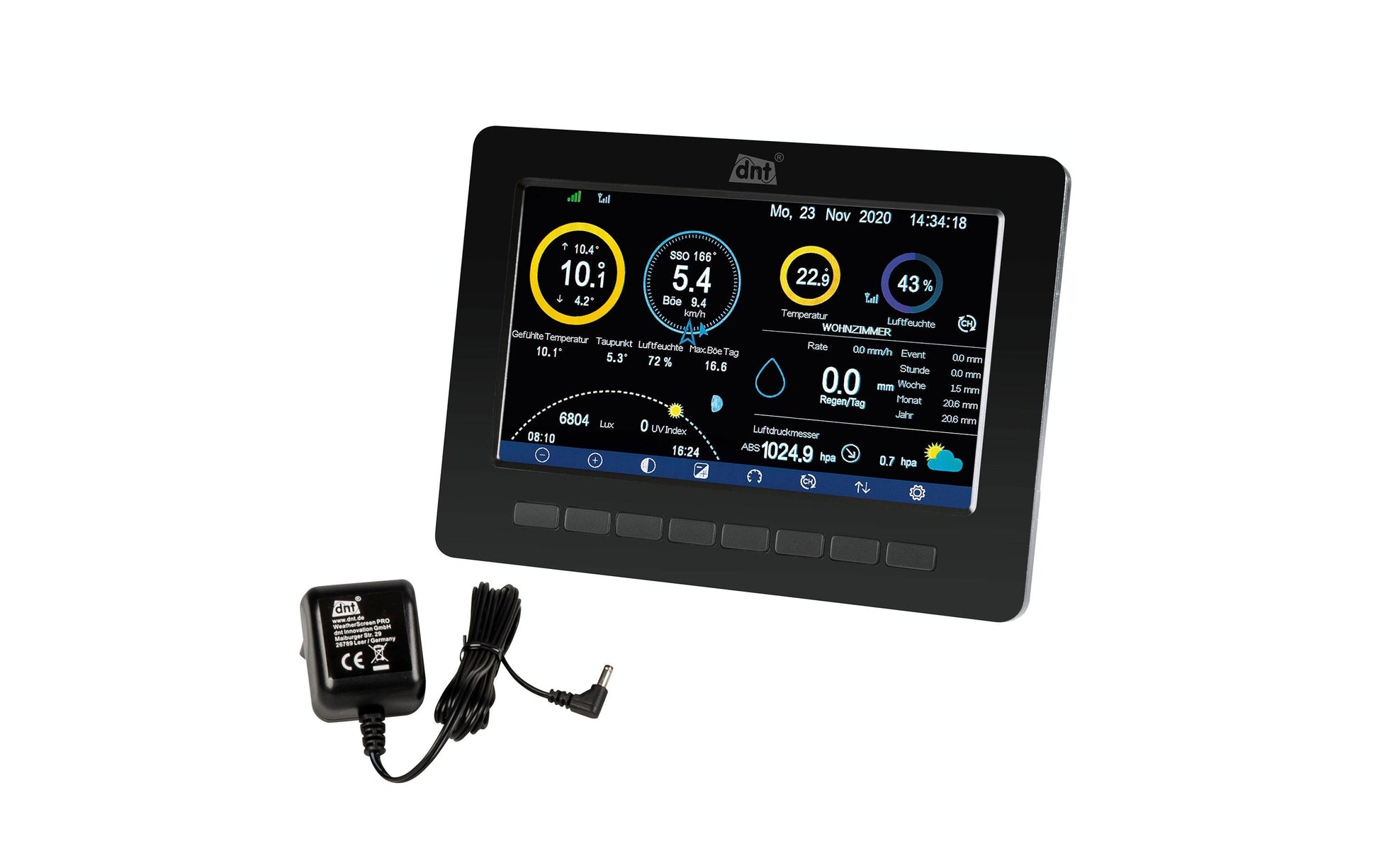 DNT Zusatz-Display, schwarz, für WeatherScreen PRO