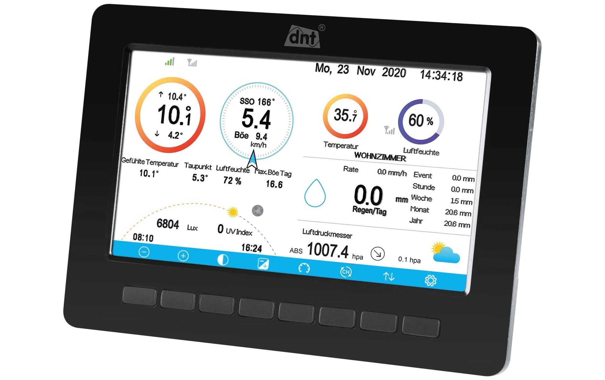 DNT Zusatz-Display, schwarz, für WeatherScreen PRO