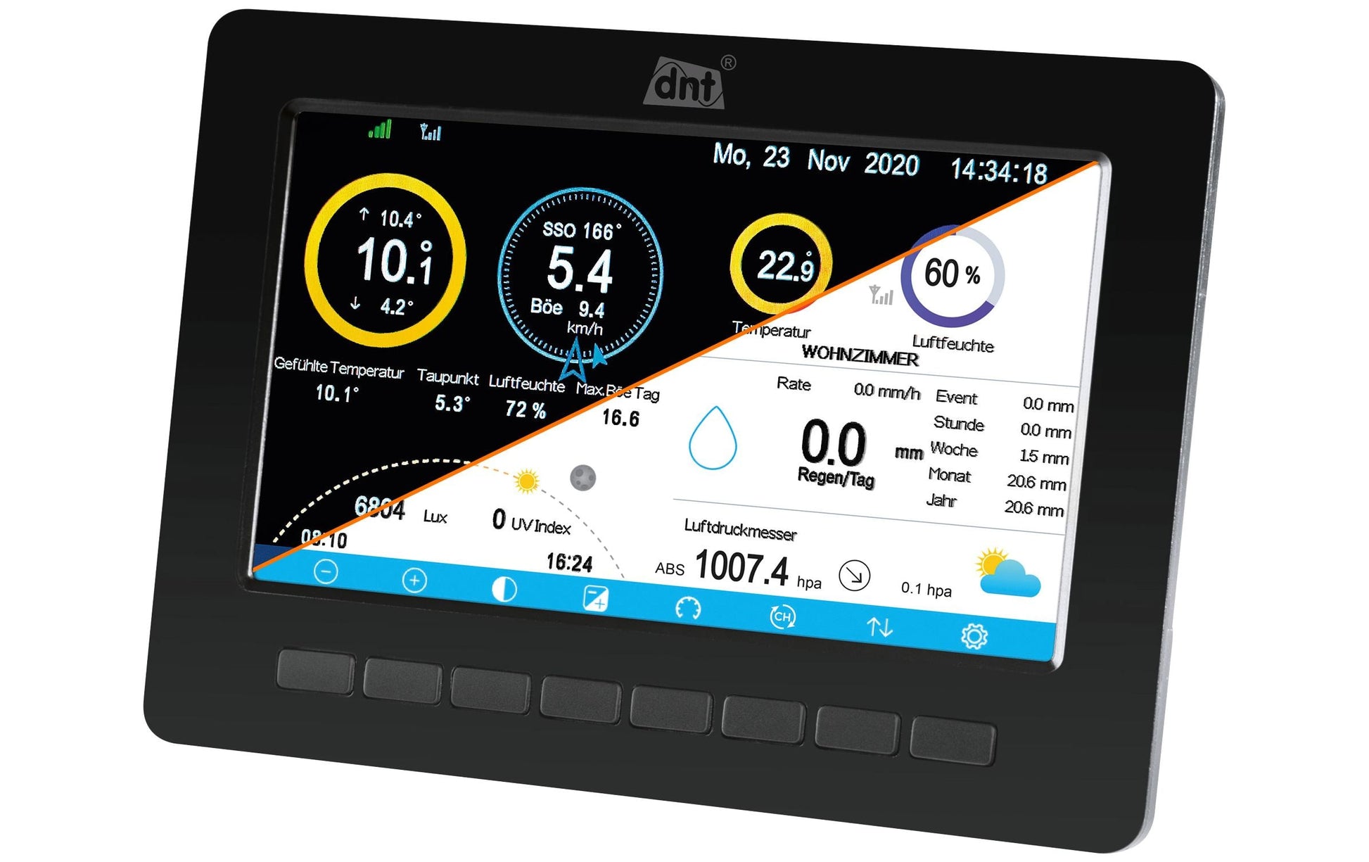 DNT Zusatz-Display, schwarz, für WeatherScreen PRO