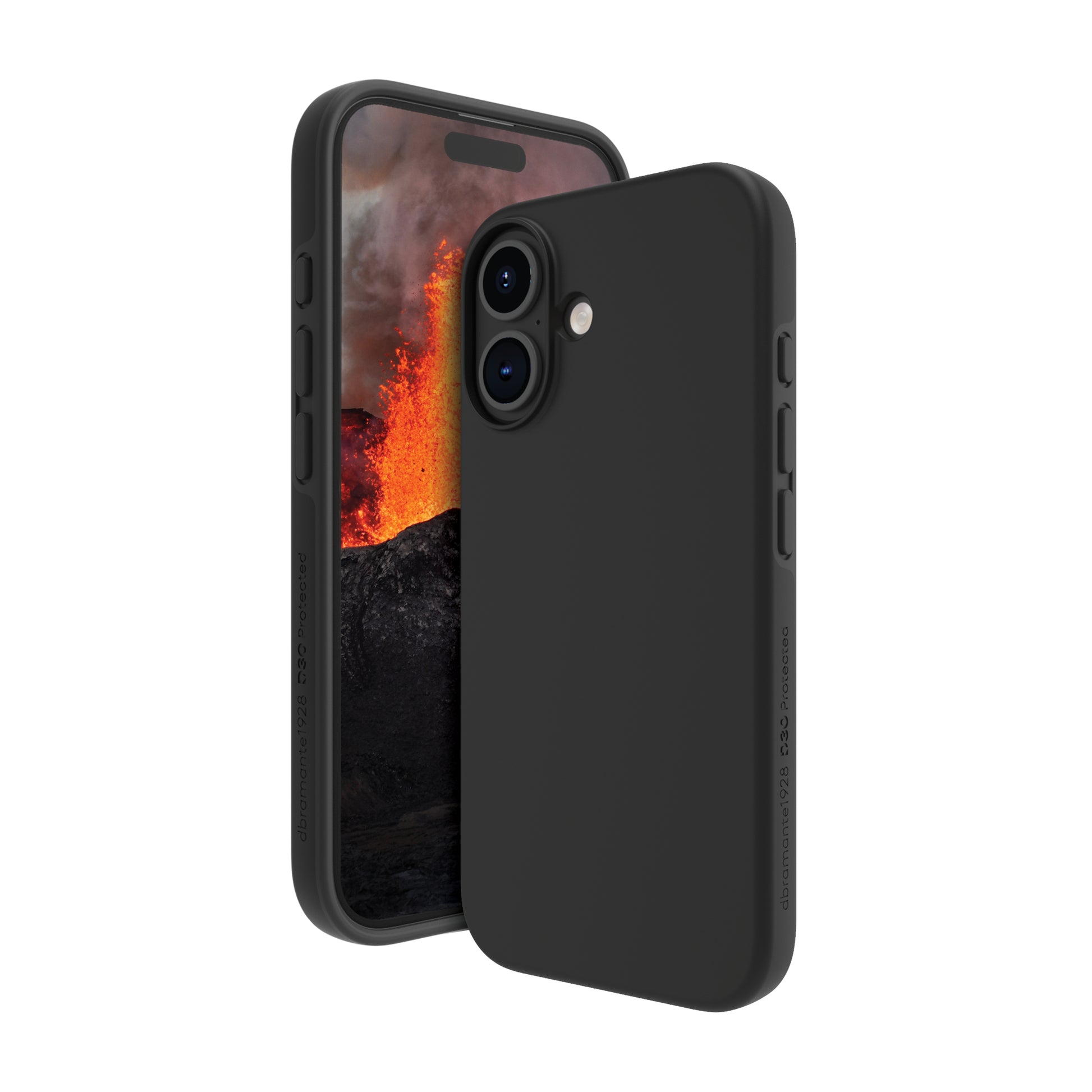 dbramante1928 Backcover – für Apple iPhone 16 Plus, MagSafe, D3O, Schwarz, bis 4 m sturzsicher