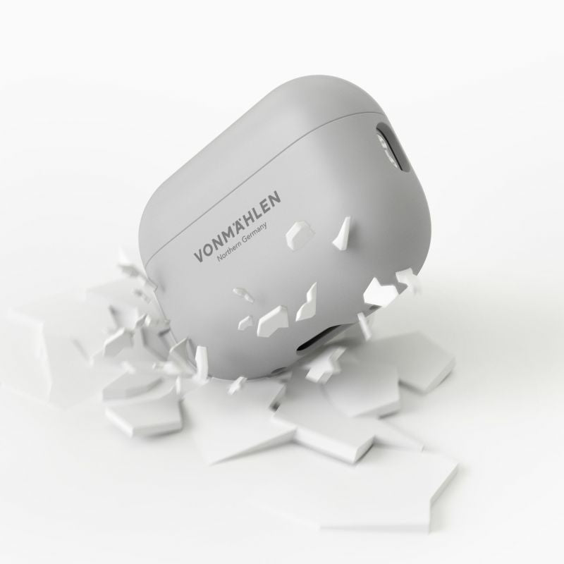 Vonmählen Thin Case – Schutzhülle – für Apple AirPods (2. Generation) – Hellgrau – Kabelloses Laden