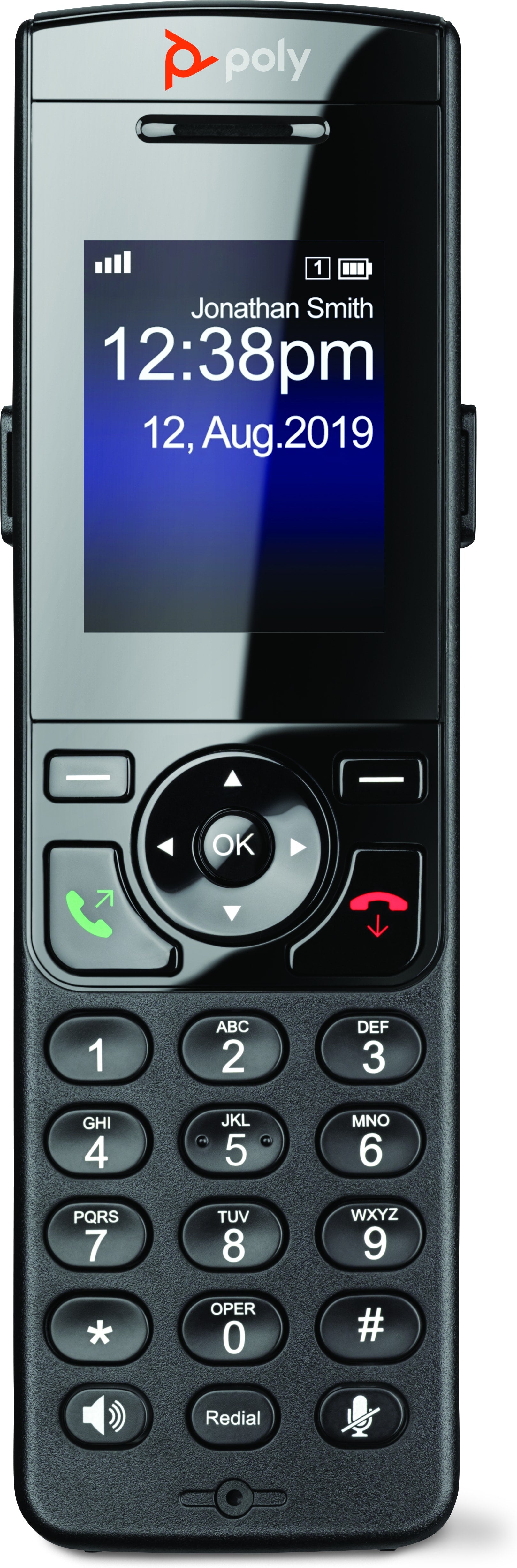 Poly VVX D230/60 – Wandhalterung, Akku, Gürtelclip, für Poly VVX D230, Schwarz
