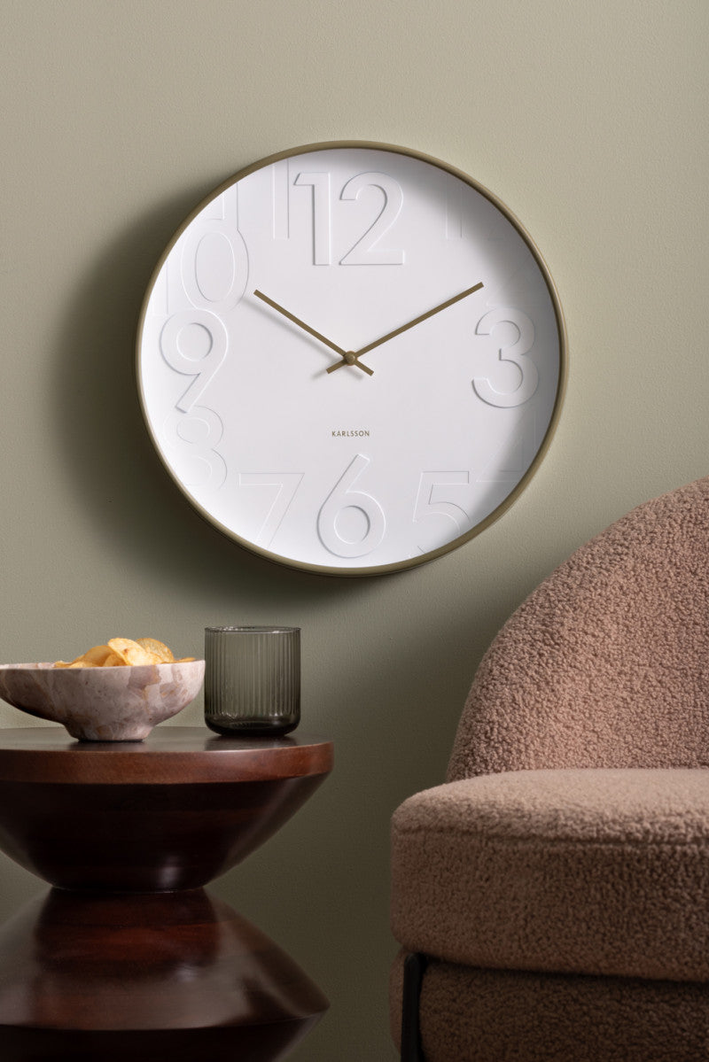 Karlsson Ayuno Wanduhr – Analog, Ø 40 cm, grün, Kunststoff