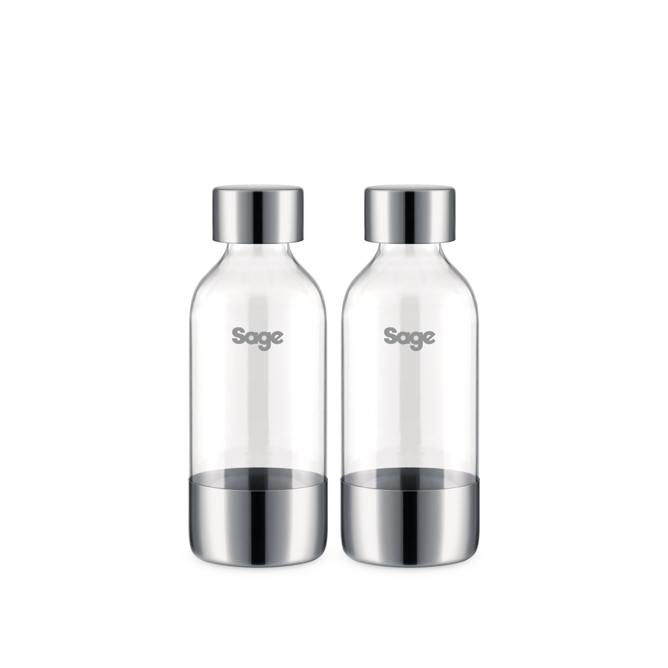 Sage Karbonisiererflasche 600 ml – für InFizz Fusion (BCA800), 2 Stk., Kunststoff, Transparent