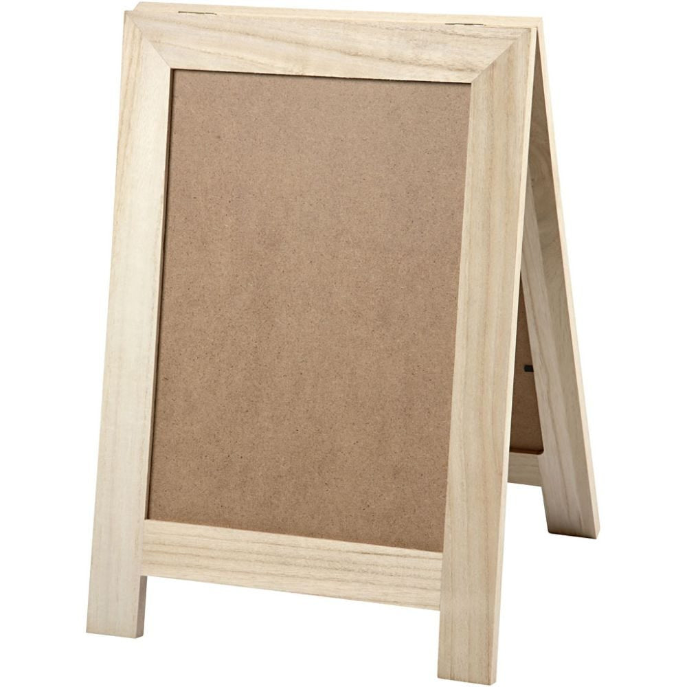 Creativ Company Tischprospekthalter 1 Fach A4 – Plexiglas/Holz, braun