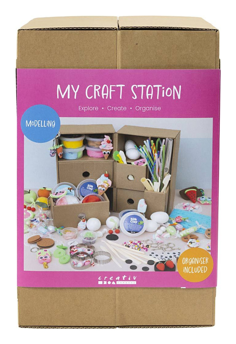 Creativ Company Bastelset – ab 4 Jahren – inkl. Silk Clay, Foam Clay, Glitter Clay – Mehrfarbig