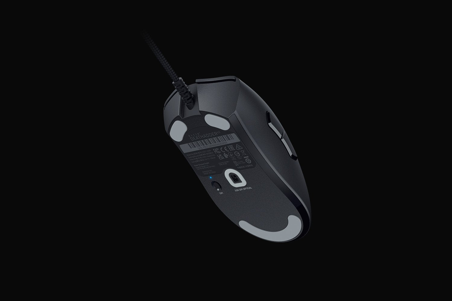 Razer DeathAdder V3 Gaming-Maus – kabelgebunden, für Rechtshänder, umschaltbare DPI-Auflösung, schwarz